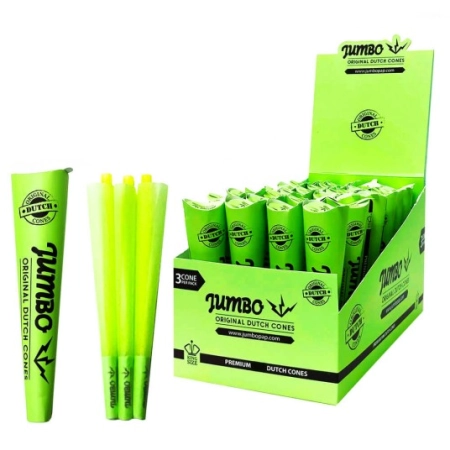 Bletka skręcona Jumbo King Size Green 3pcs 1szt