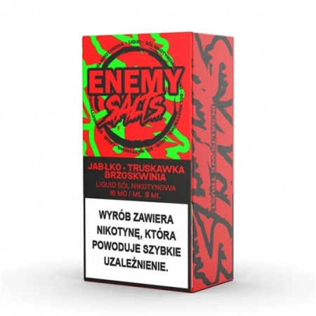 Salt TPD Enemy Salts 18 mg 9 ml - Jabłko Truskawka Brzoskwinia