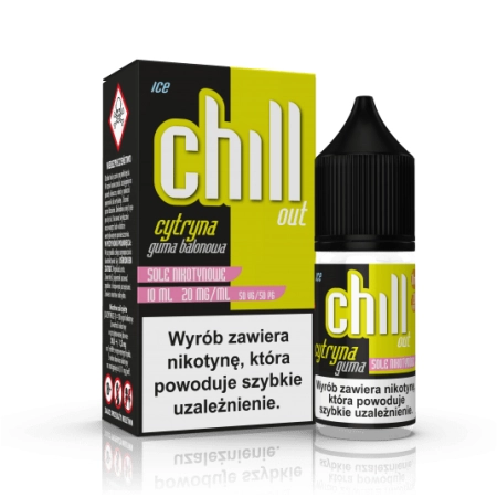 Salt TPD Chill Out 20 mg 10 ml - Cytryna Guma Balonowa Ice