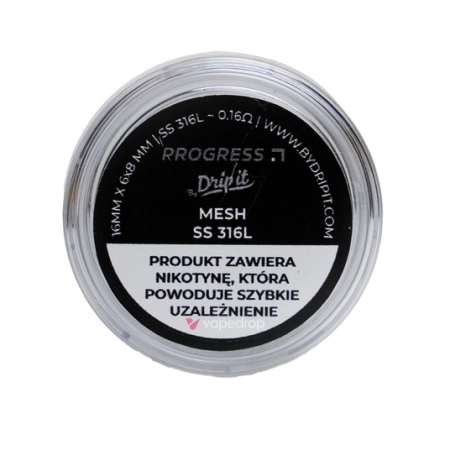 Prebuilt Progress BY Drip IT Mesh SS 316L 4 Sztuki - 0.16 Ohm
