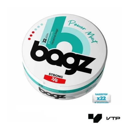 Woreczki nikotynowe BAGZ STRONG - Power Mint 20mg/g